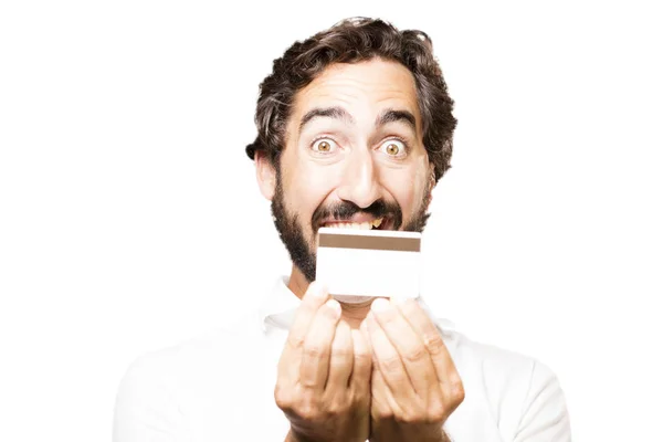 Young cool man with credit card — Stock Photo, Image