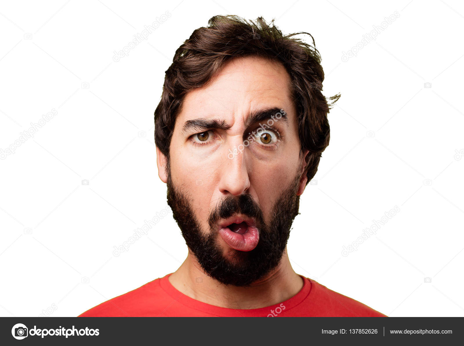 Crazy super hero with confused face — Stock Photo © kues #137852626