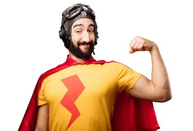 deli süper kahraman güçlü poz