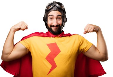 deli süper kahraman güçlü poz