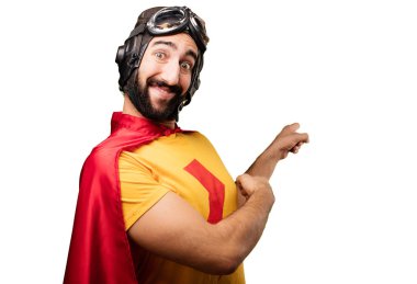 deli süper kahraman gösteren jest