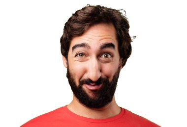 Genç deli adam şaşırmış