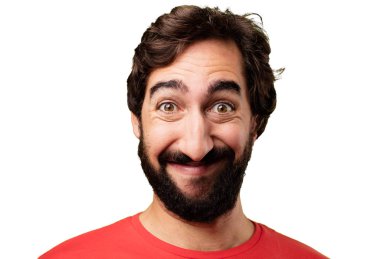 Genç deli adam şaşırmış