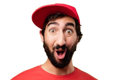 Genç deli adam şaşırmış