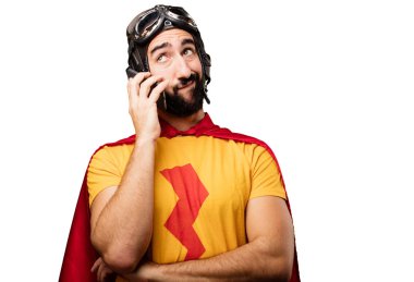 cep telefonu ile deli süper kahraman