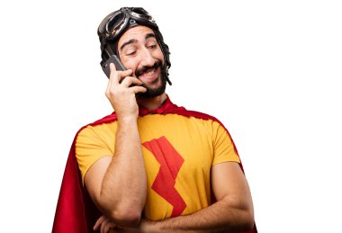 cep telefonu ile deli süper kahraman