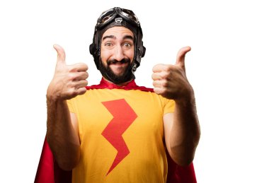 Tamam işareti ile deli süper kahraman