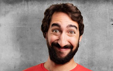 Genç deli adam şaşırmış