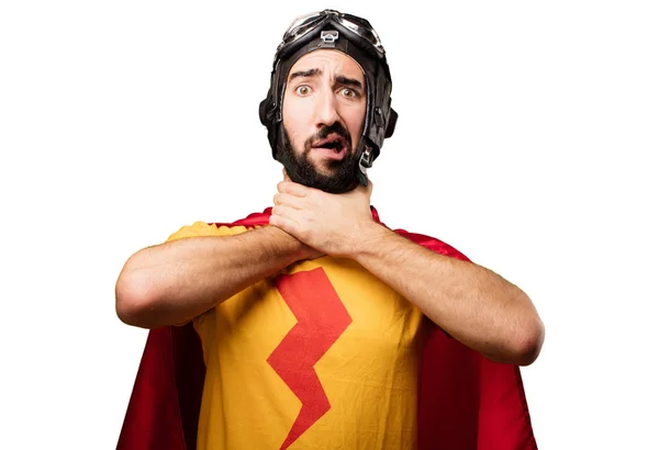 Crazy super hero stressed — Stock Photo, Image