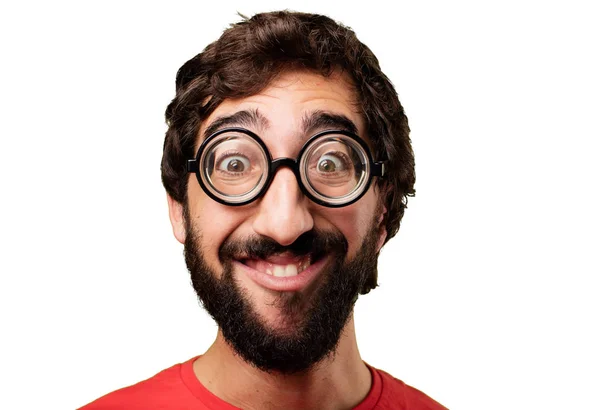 Young crazy man smiling — Stock Photo, Image