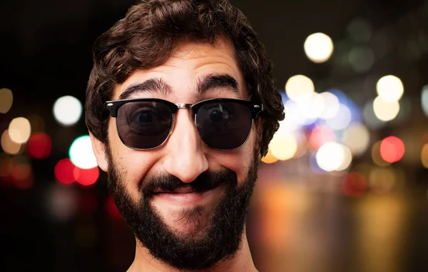 Jovem louco sorrindo — Fotografia de Stock