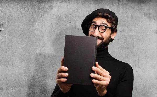 Jeune artiste français avec un livre — Photo