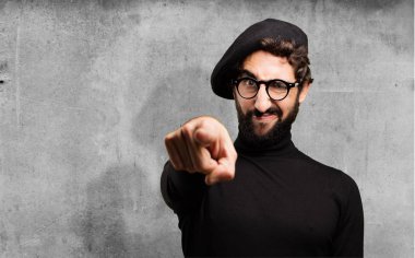 genç Fransız sanatçı işaret