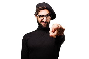 genç Fransız sanatçı işaret