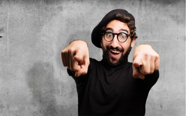 genç Fransız sanatçı işaret