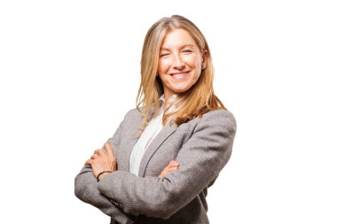 gülümseyen güzel kadın kıdemli