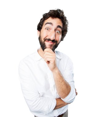 düşünme genç komik adam