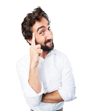 düşünme genç komik adam