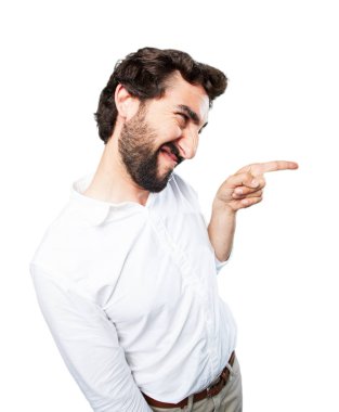 ifade ile işaret eden adam katılmıyorum