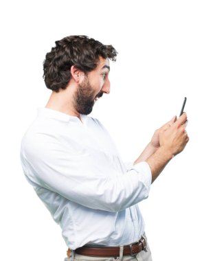 cep telefonu ile komik delikanlı