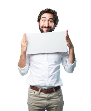 bir afiş ile komik delikanlı