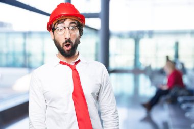 Mimar endişeli poz sürpriz