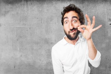 adam sessizlik jest ve endişeli ifade