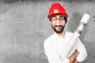 blueprint gurur poz ile komik mimar