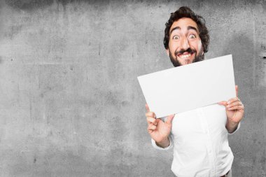 bir afiş ile komik delikanlı