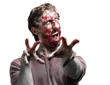 Zombi adam çığlık 