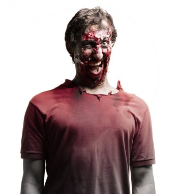 Gülümseyen zombi adam 