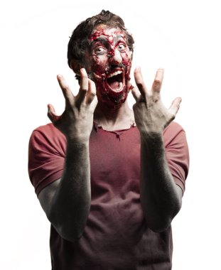 Zombi adam çığlık 