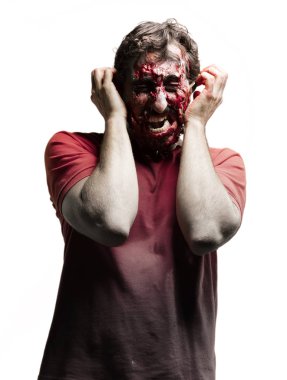 Zombi adam çığlık 