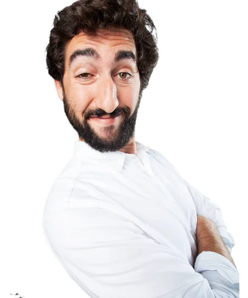 Young funny man in proud pose — Stock Photo, Image