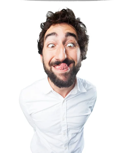 Young funny man joking — Stock Photo, Image