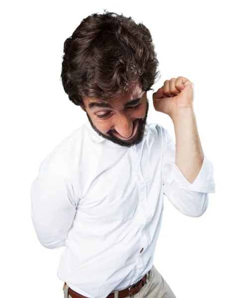 Young funny man dancing — Stock Photo, Image