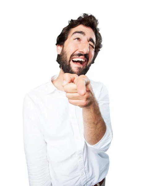 Young funny man joking — Stock Photo, Image