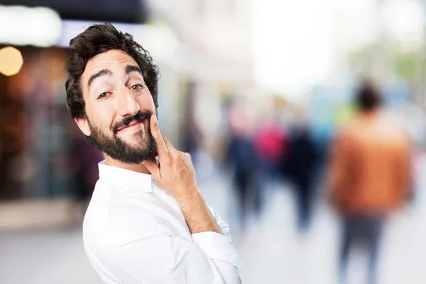 Young funny man thinking — Stock Photo, Image