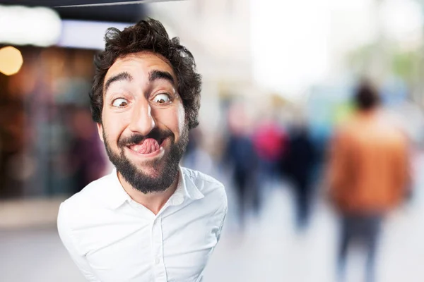 Young funny man joking — Stock Photo, Image