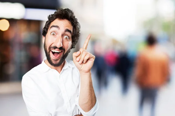 Young funny man thinking — Stock Photo, Image