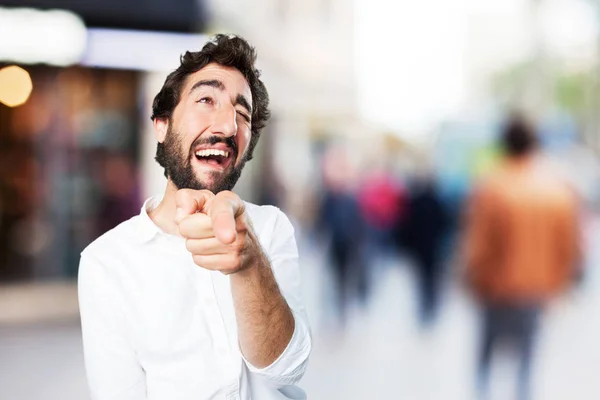 Young funny man joking — Stock Photo, Image