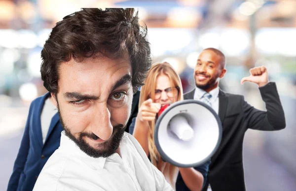Man in proud pose and disagree expression — Stock Photo, Image