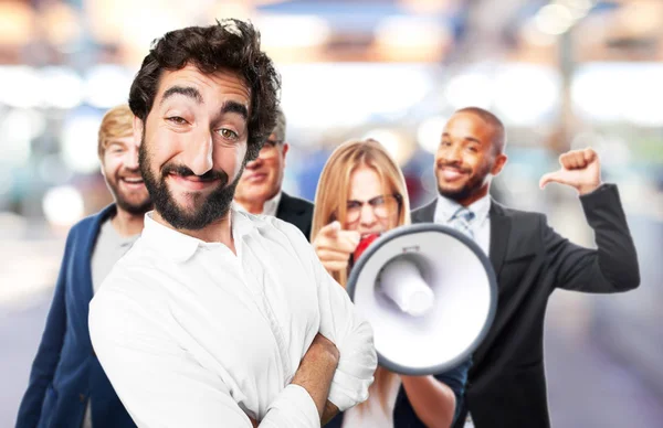 Joven divertido hombre en pose orgullosa —  Fotos de Stock