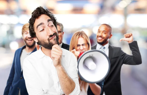 Grappige jongeman denken — Stockfoto