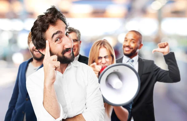 Grappige jongeman denken — Stockfoto