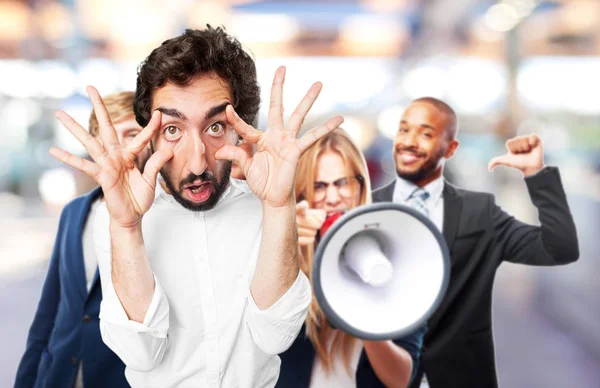 Young funny man surprised — Stock Photo, Image