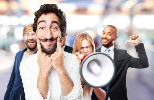 Young funny man smiling — Stock Photo, Image