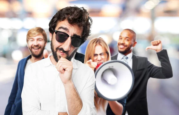 Young funny man in proud pose — Stock Photo, Image