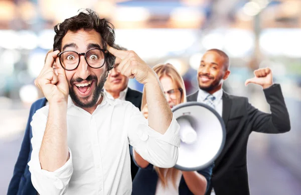 Young funny man having an idea — Stock Photo, Image