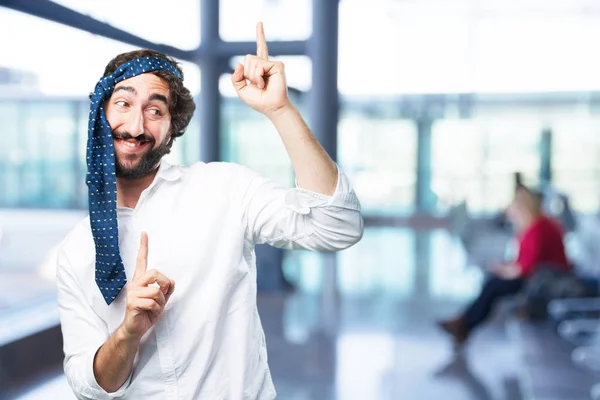 Grappige jongeman dansen — Stockfoto